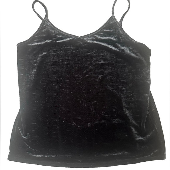 Y2K Velvet Burnout Tank Top Dark Hunter Green XL Whimsigoth Fairy Goblin Trendy - Picture 1 of 4